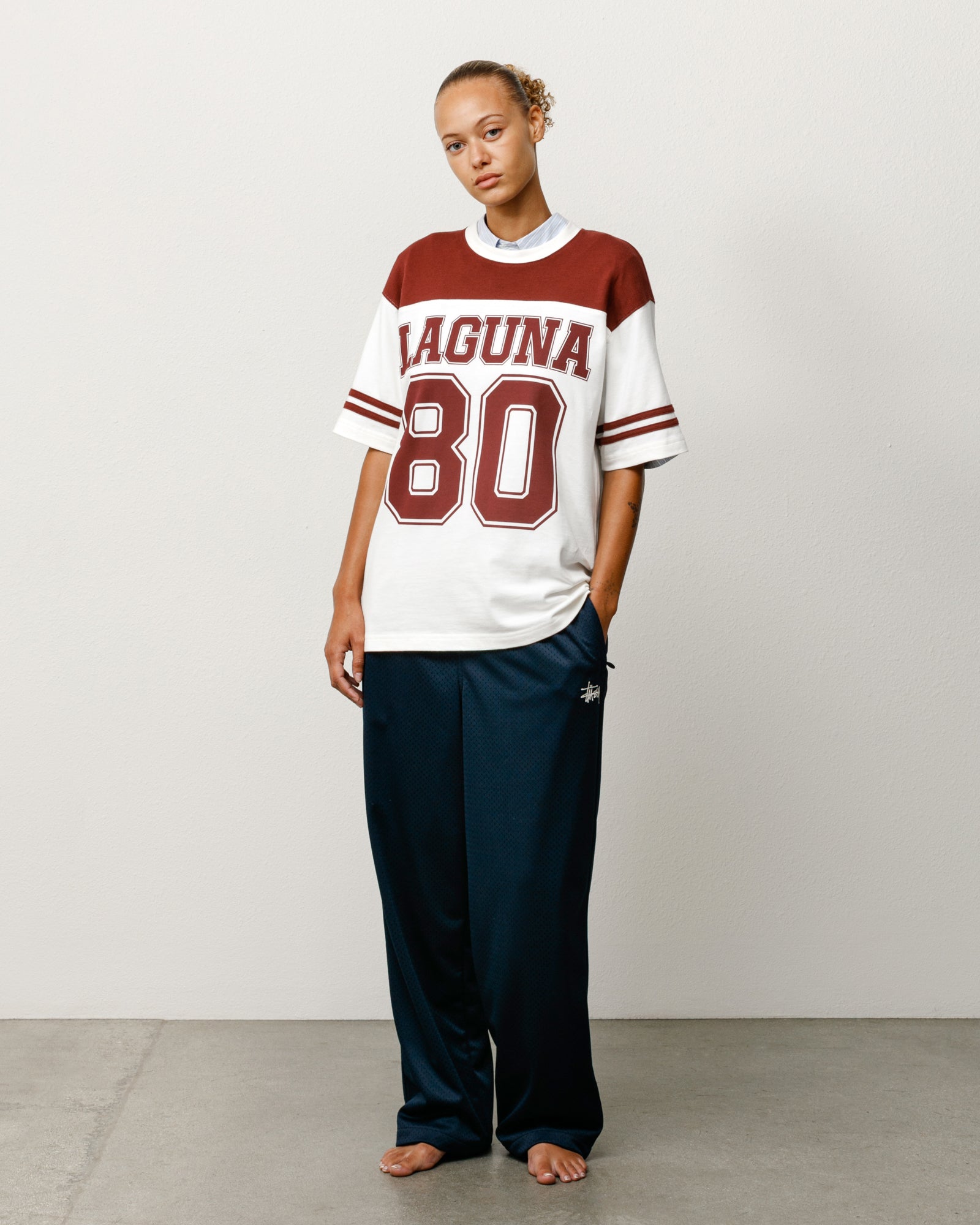 Laguna Short Sleeve Unisex Short Sleeve In Maroon