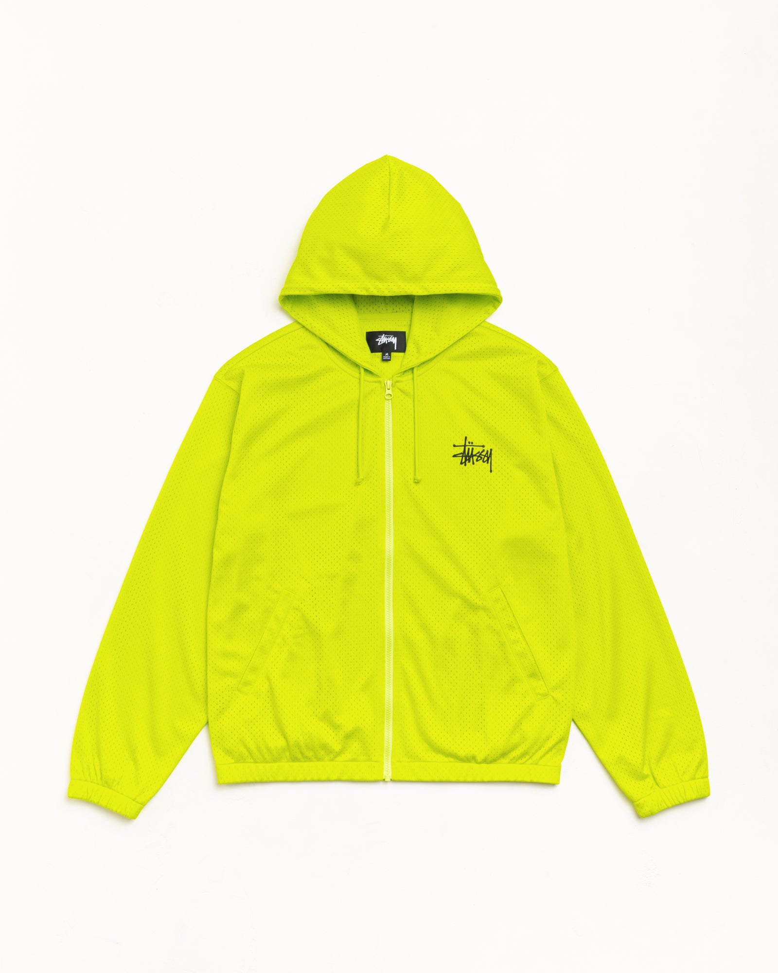 Athletic Mesh Zip Hoodie – Safety Green | Tops & Knits | Stüssy Europe