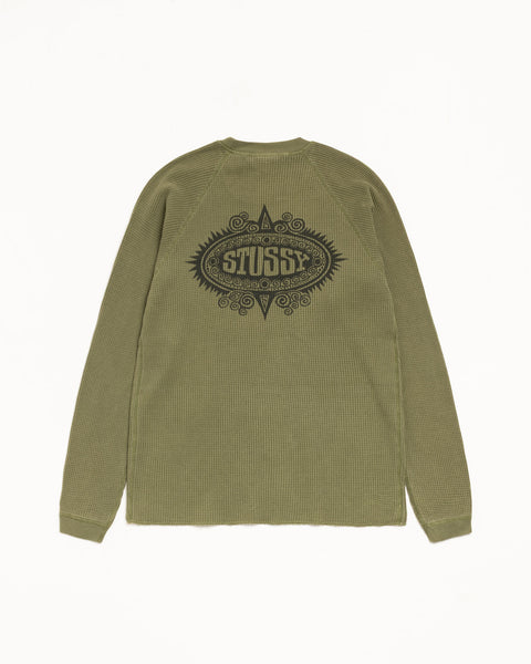 Raglan Thermal Mens Long Sleeve In Olive