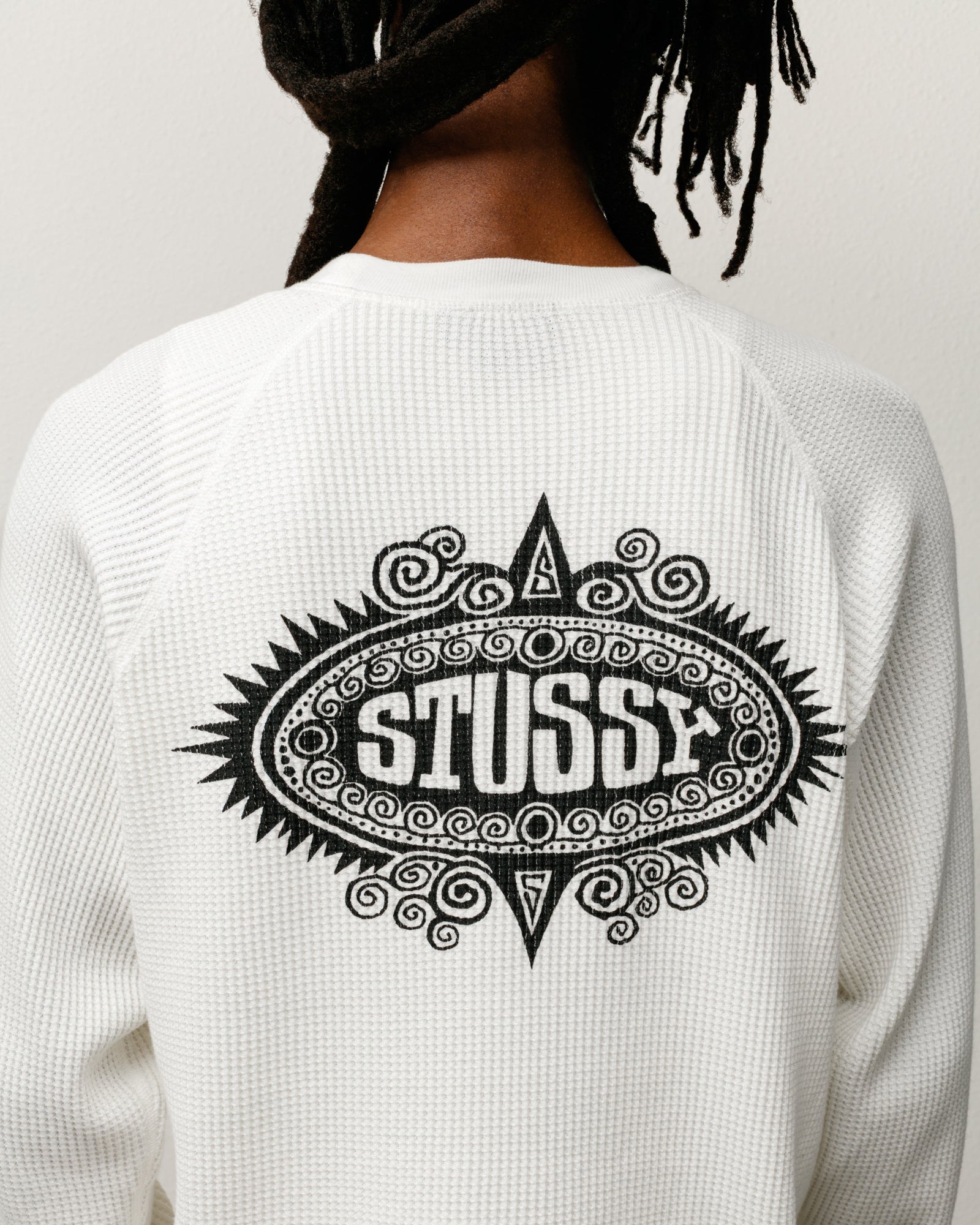 Mantra Raglan Thermal – White | Tops & Knits | Stüssy Europe