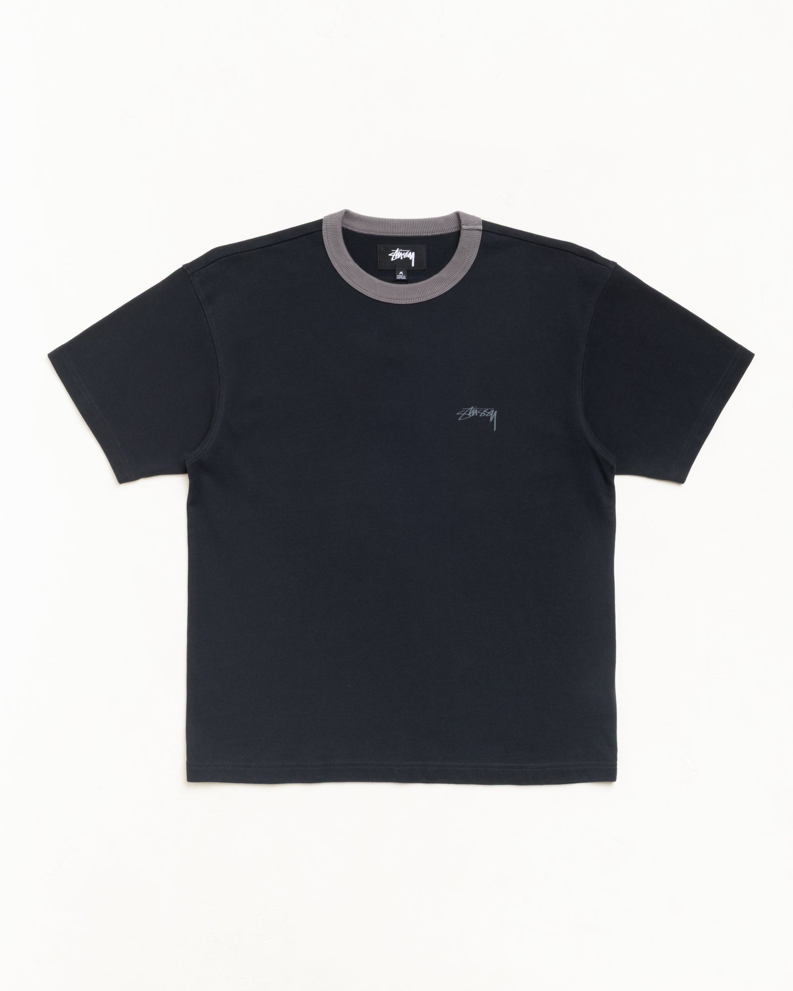 Ss Ringer Tee Unisex Short Sleeve In Black