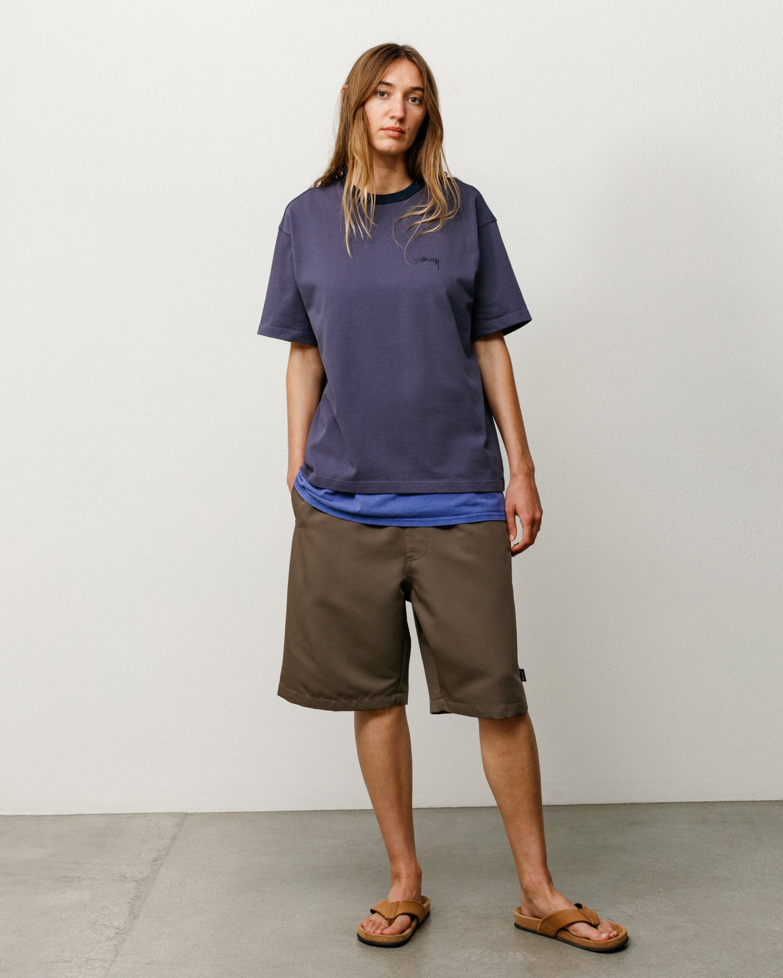 Ss Ringer Tee Unisex Short Sleeve In Blueberry