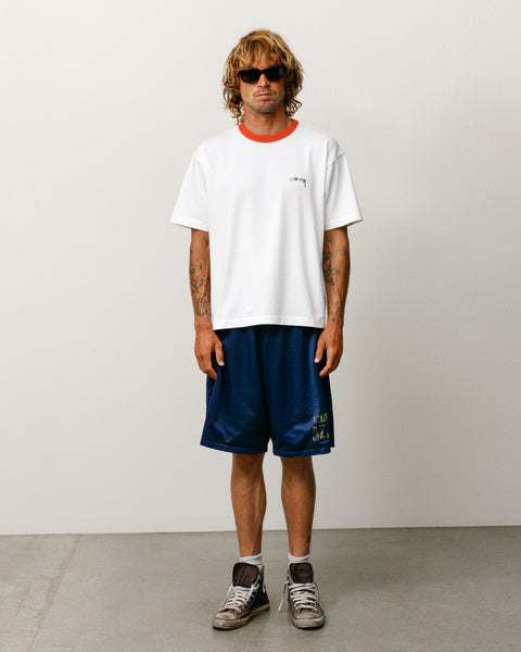 Ss Ringer Tee Unisex Short Sleeve In White