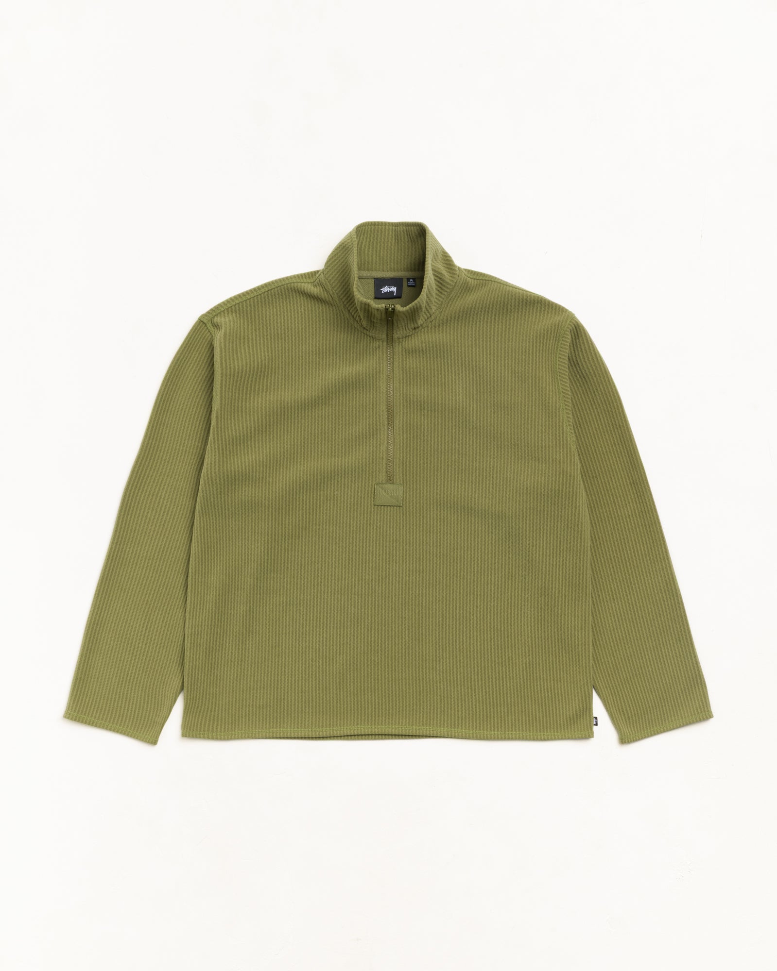 Half Zip Thermal Mock Neck - Olive | Tops & Knits | Stüssy Europe