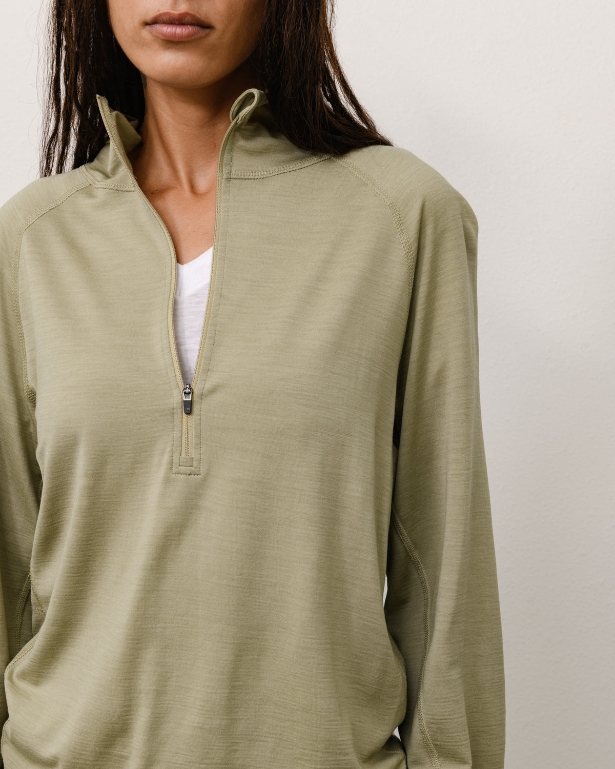 Utility Zip Hood Unisex Long Sleeve In Khaki