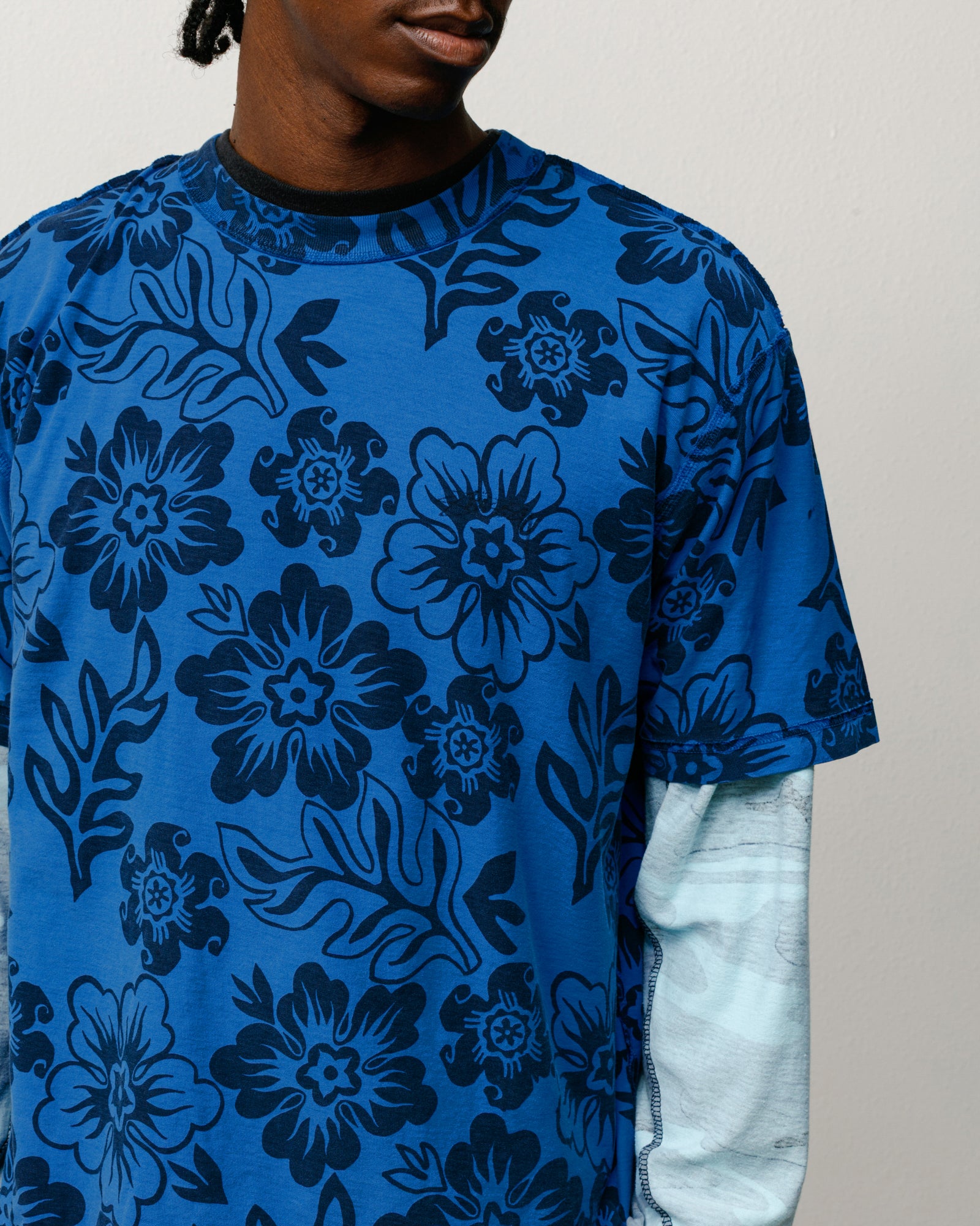 Lazy Floral Tee - Sport Blue | Tops & Shirts | Stüssy Europe