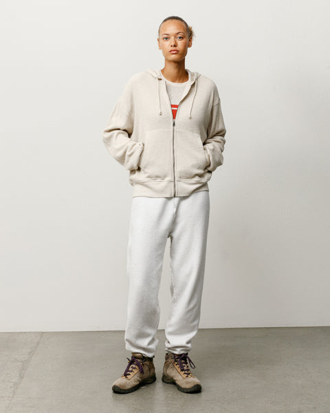Bone lightweight thermal zip hoodie, unisex long sleeve