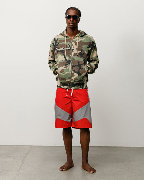 Lightweight thermal zip hoodie unisex long sleeve in camo