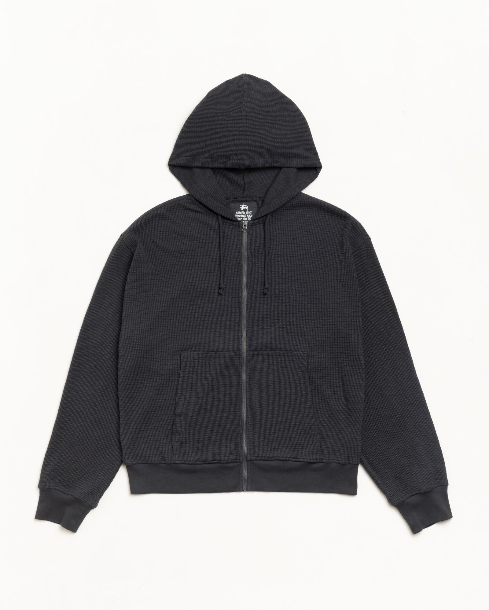 Lightweight Thermal Hoodie – Faded Black | Tops & Knits | Stüssy