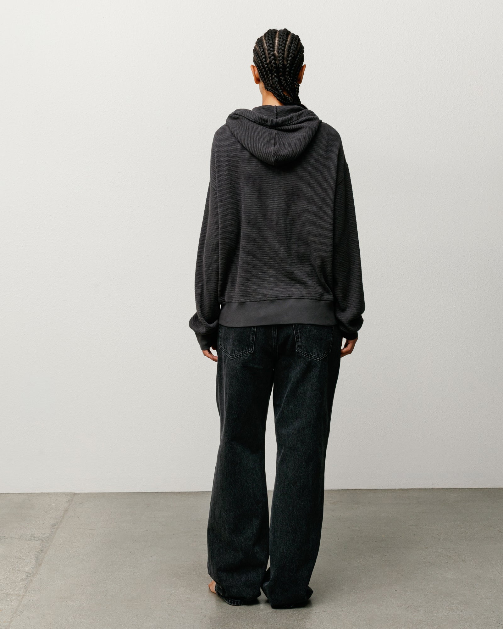Lightweight Thermal Hoodie - Faded Black | Tops & Knits | Stüssy