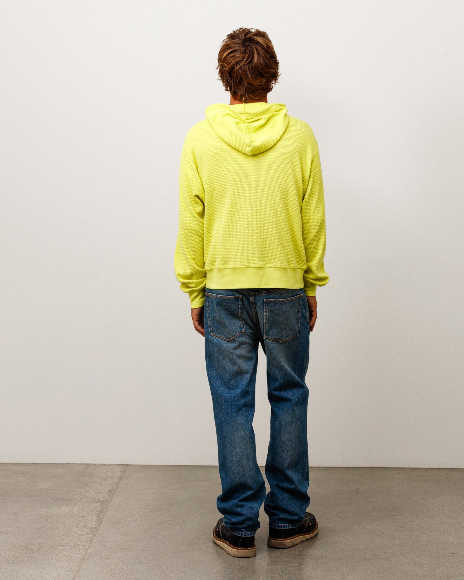 Light Weight Thermal Hood Unisex Long Sleeve In Lime