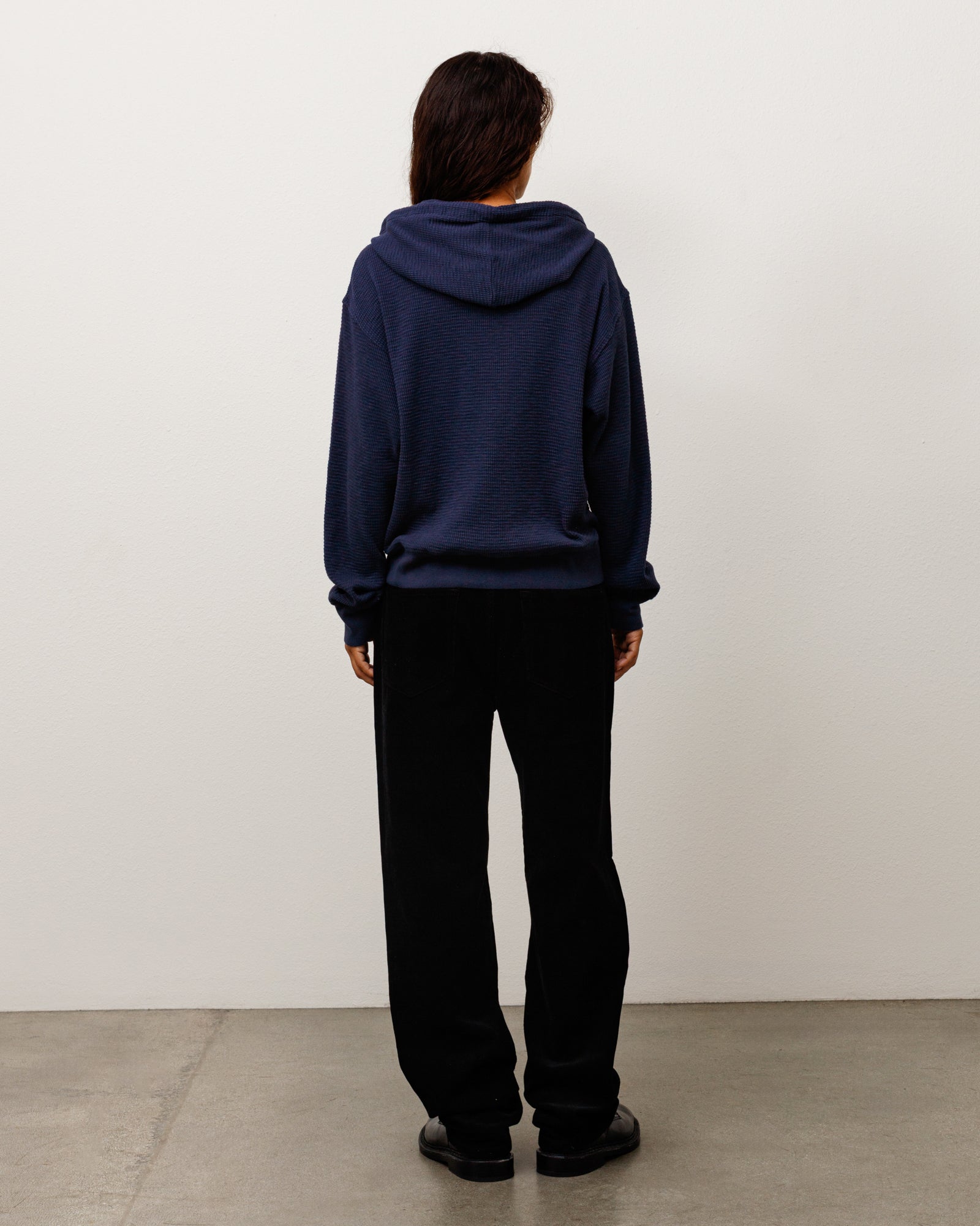 Light Weight Thermal Hood Unisex Long Sleeve In Navy