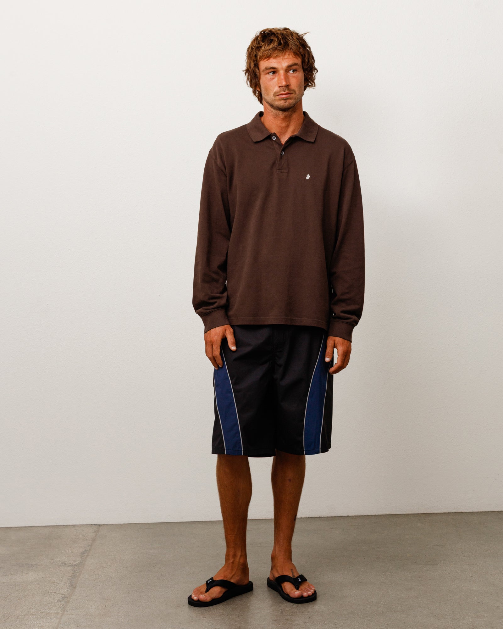 Ls Classic Pique Polo Unisex Short Sleeve In Brown