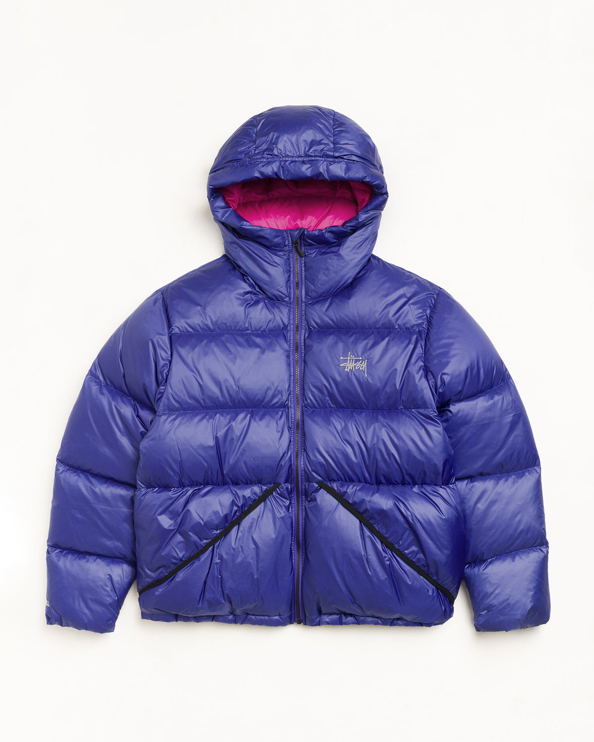 Micro Ripstop Down Parka Unisex Long Sleeve In Blue