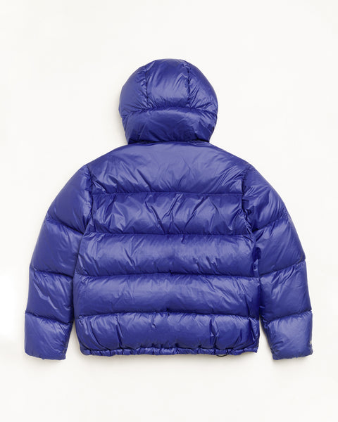Micro Ripstop Down Parka Unisex Long Sleeve In Blue