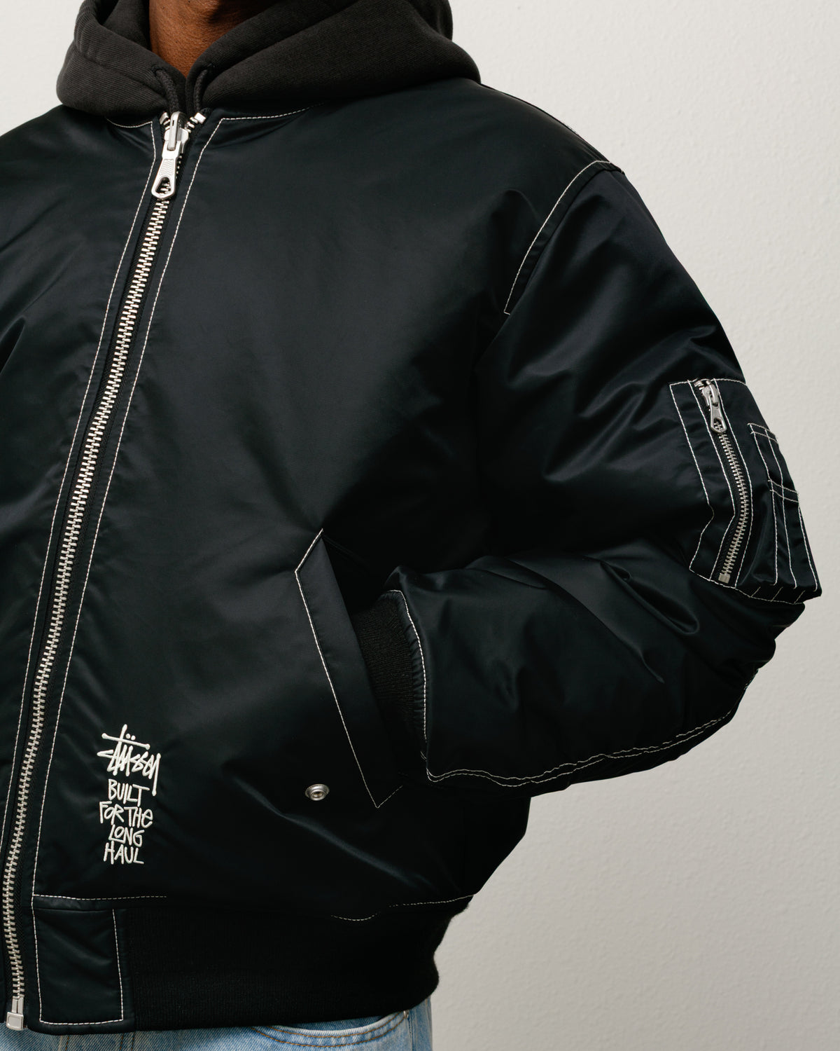 Built Reversible Bomber Jacket – Black | Outerwear | Stüssy Europe