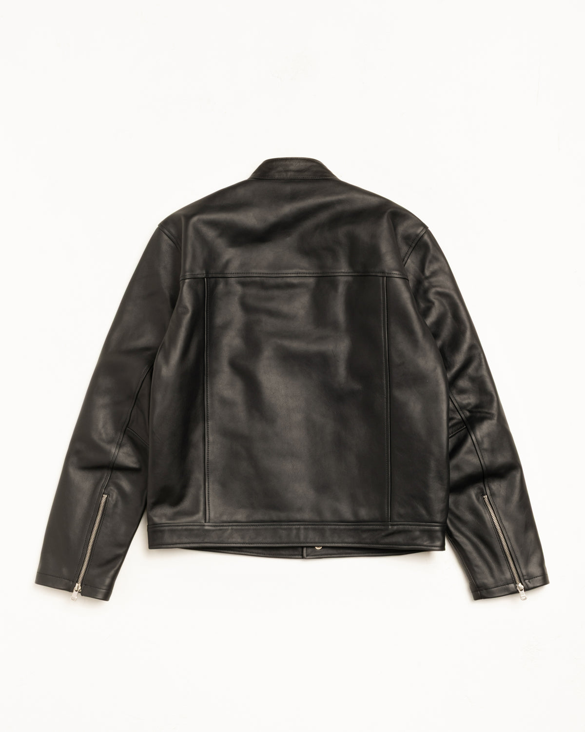 Cafe Racer Leather Jacket – Black | Outerwear | Stüssy Europe
