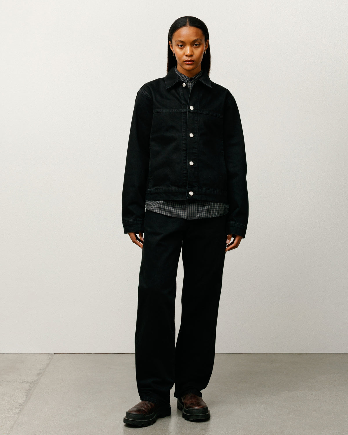 Trucker Jacket Denim – Black | Outerwear | Stüssy Europe
