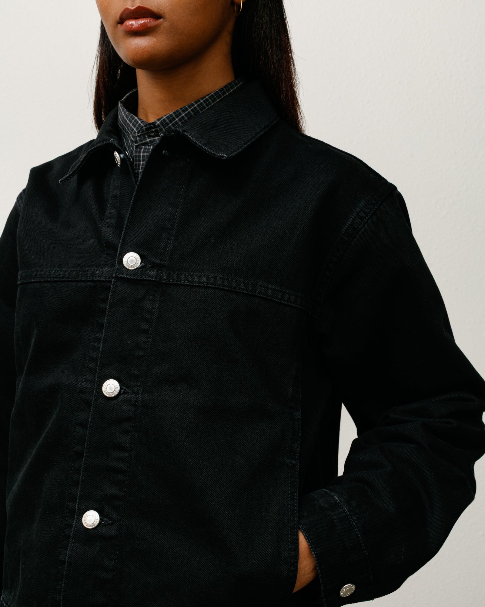 Trucker Jacket Denim – Black | Outerwear | Stüssy Europe