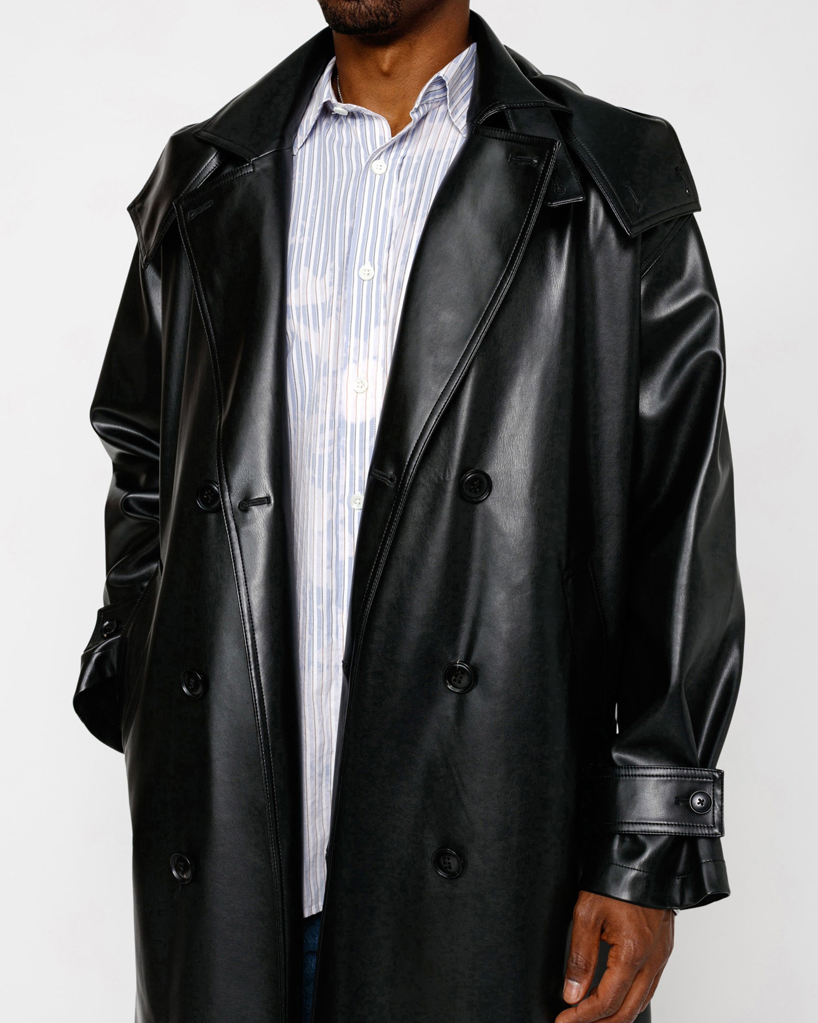 ジャケット・アウター stussy 24AW DOUBLE BREASTED TRENCH Stussy Double Breasted Trench Coat Black Men's - SS24 - US