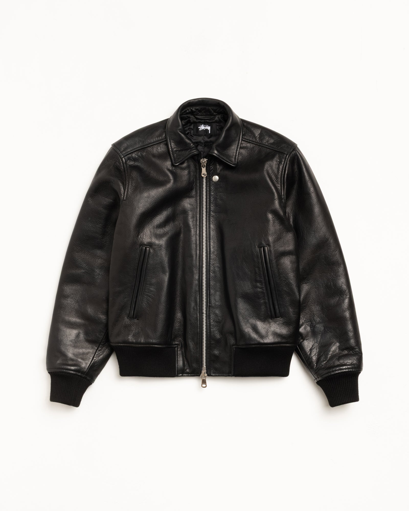 激レア Stussy LEATHER FLIGHT JACKET Sサイズ Leather Flight Jacket – Black | Vêtements d'extérieur | Stüssy