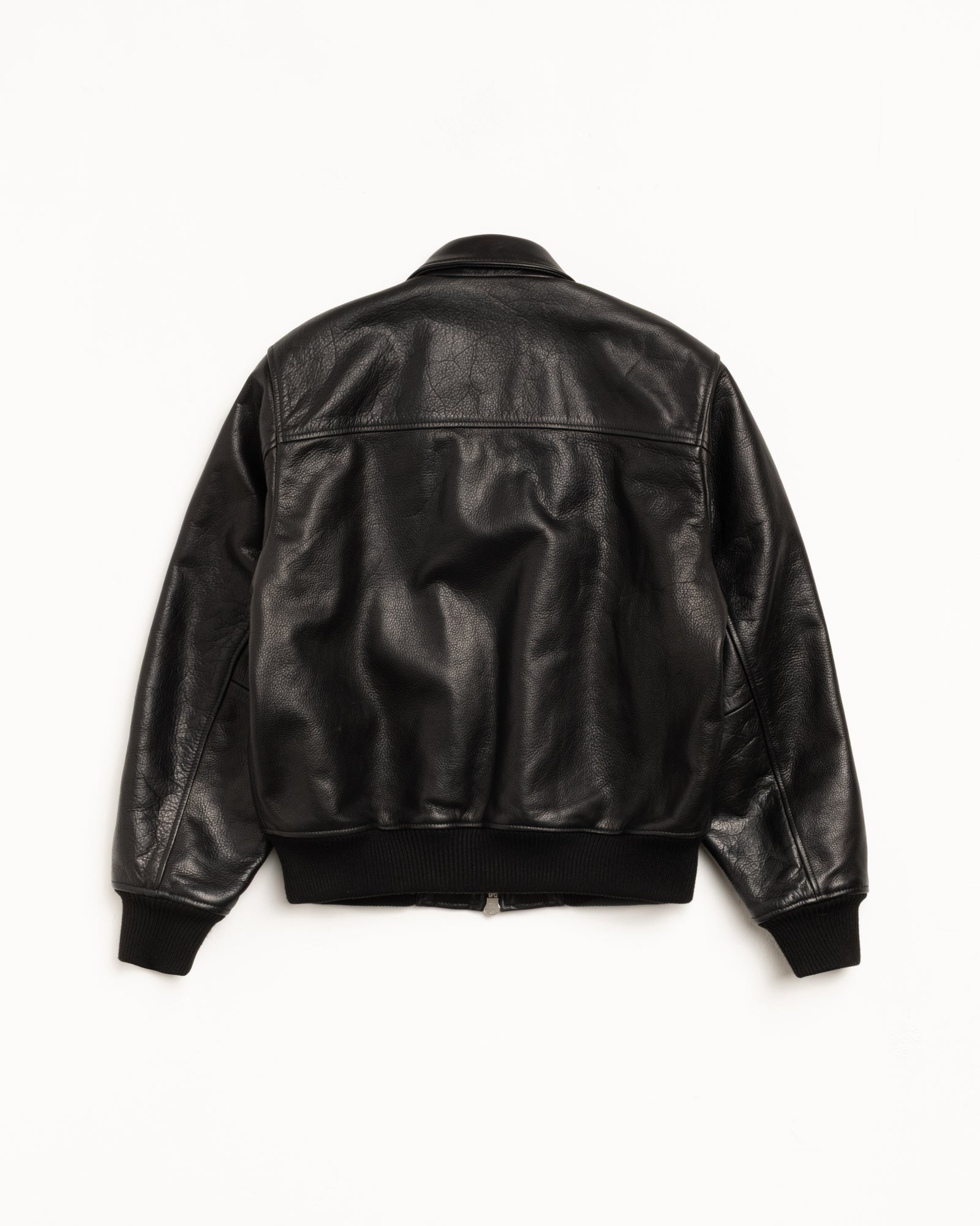 Leather Flight Jacket – Black | Outerwear | Stüssy Europe