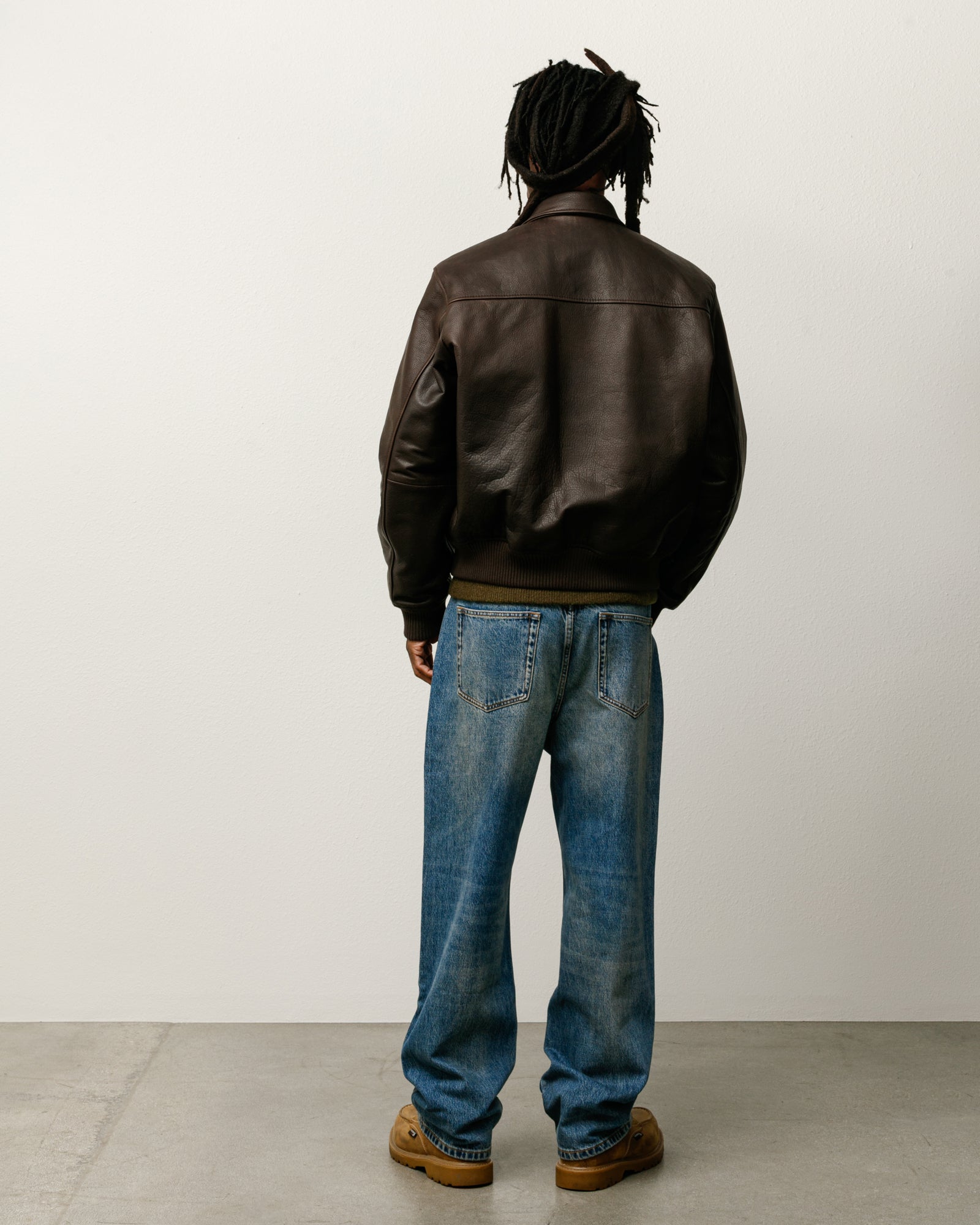 Leather Flight Jacket – Dark Brown | Outerwear | Stüssy Europe