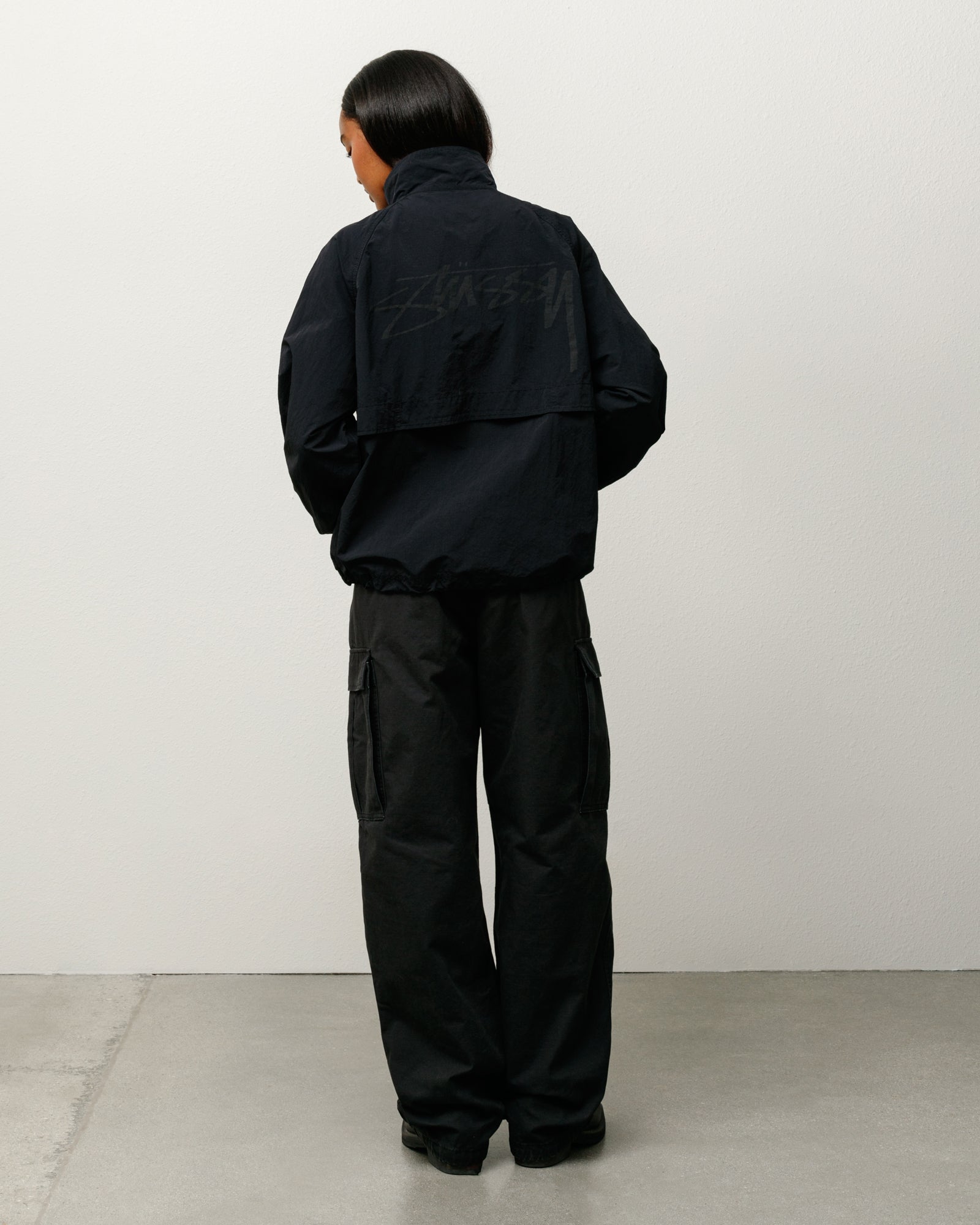 Warm Up Jacket – Black | Outerwear | Stüssy Europe