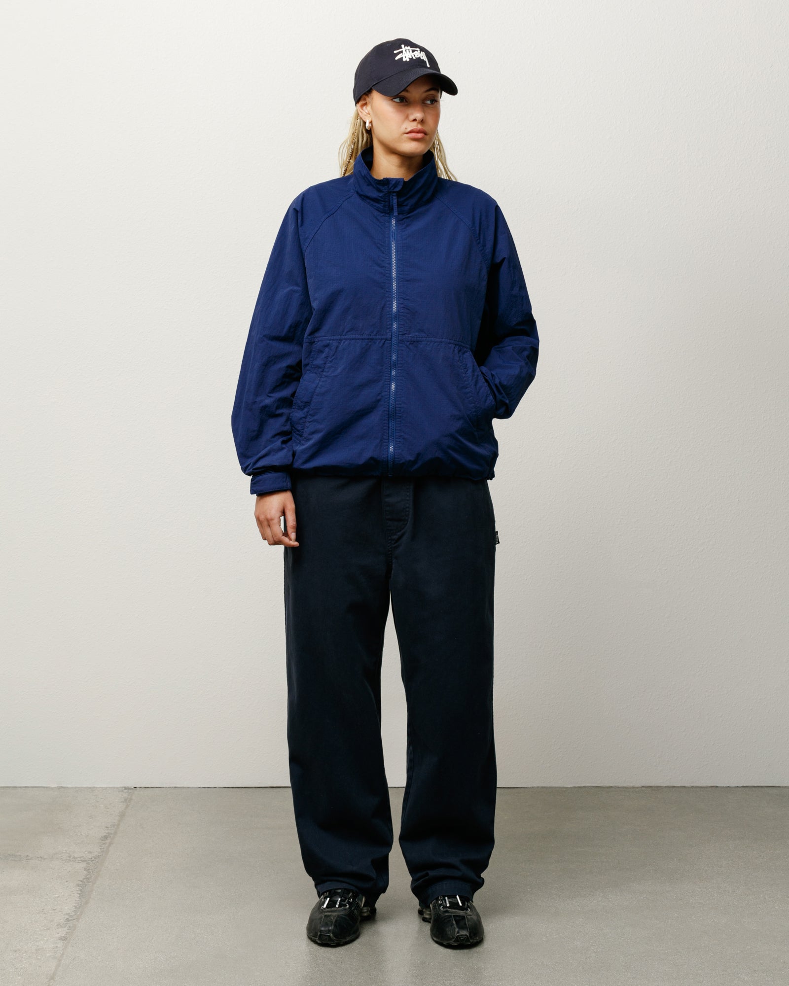 Warm Up Jacket – Navy | Outerwear | Stüssy Europe