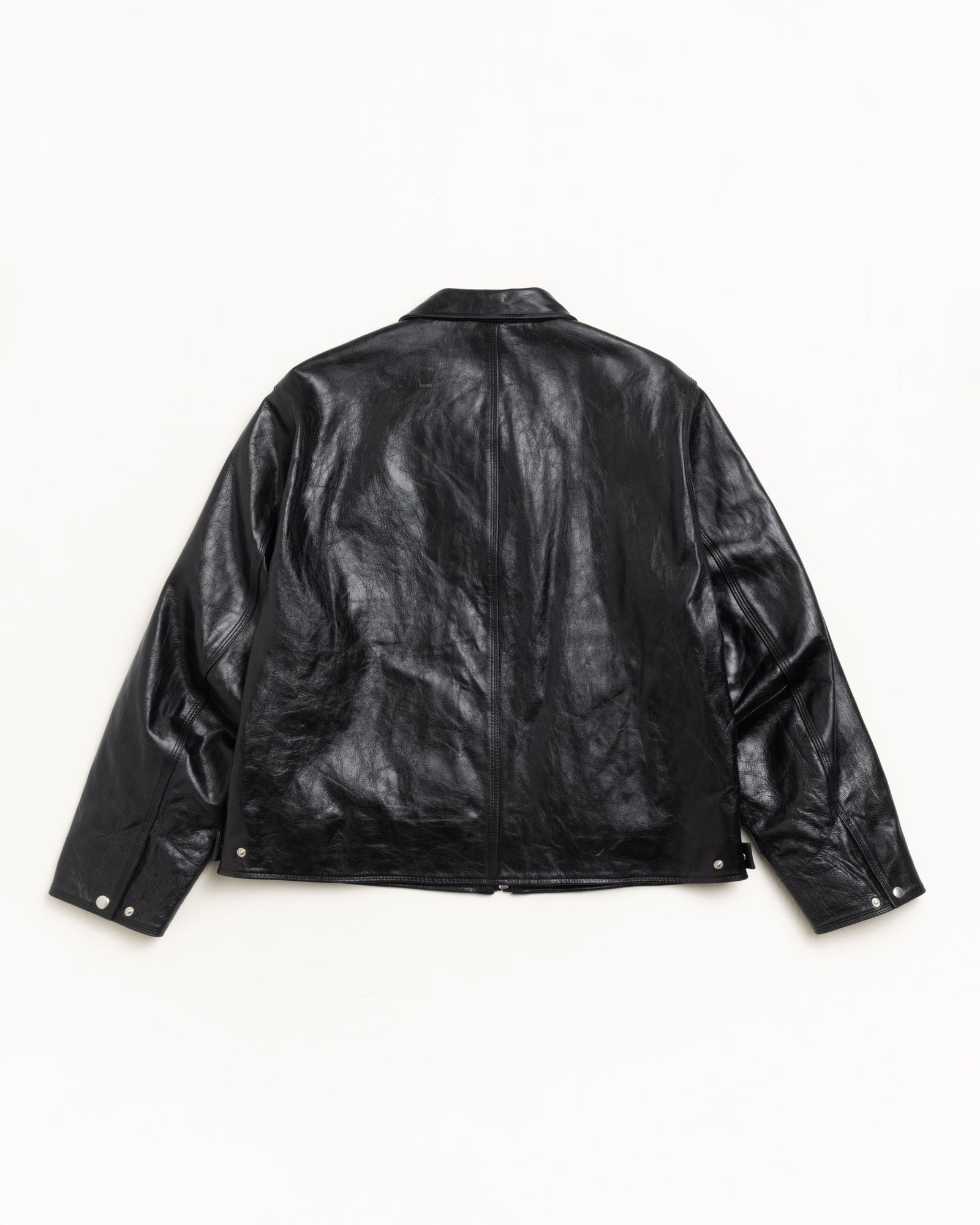 Garage Jacket Leather - Black | Outerwear | Stüssy Europe