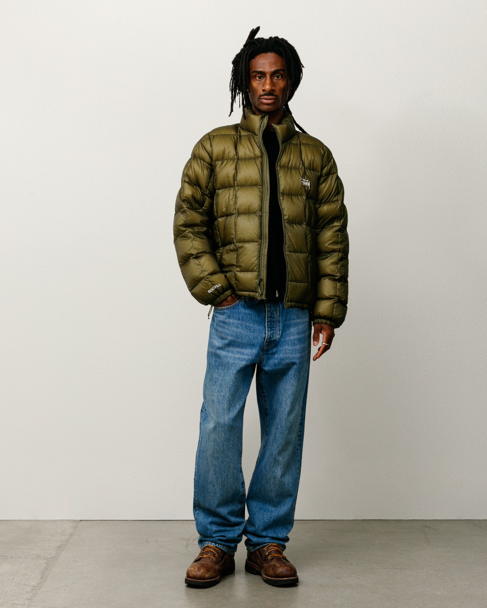 Midweight Puffer – Olive | Outerwear | Stüssy Europe