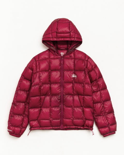 Midweight Hooded Puffer Unisex Long Sleeve In Fucshia