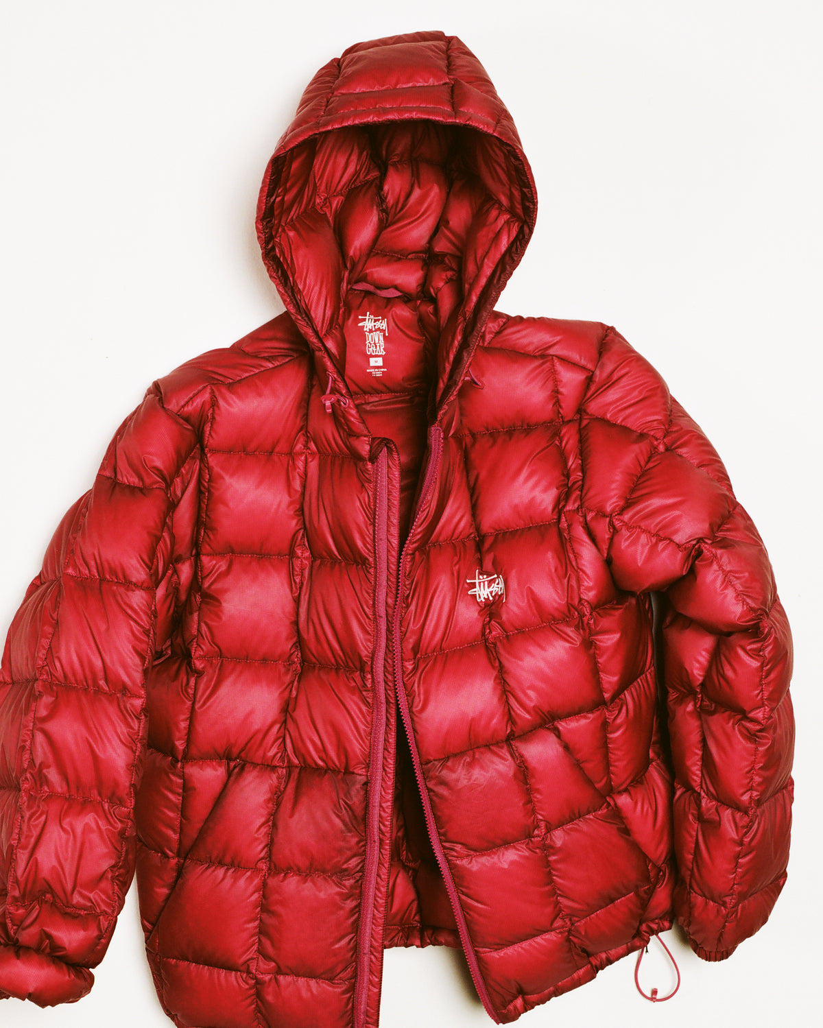 Midweight Hooded Puffer Unisex Long Sleeve In Fucshia