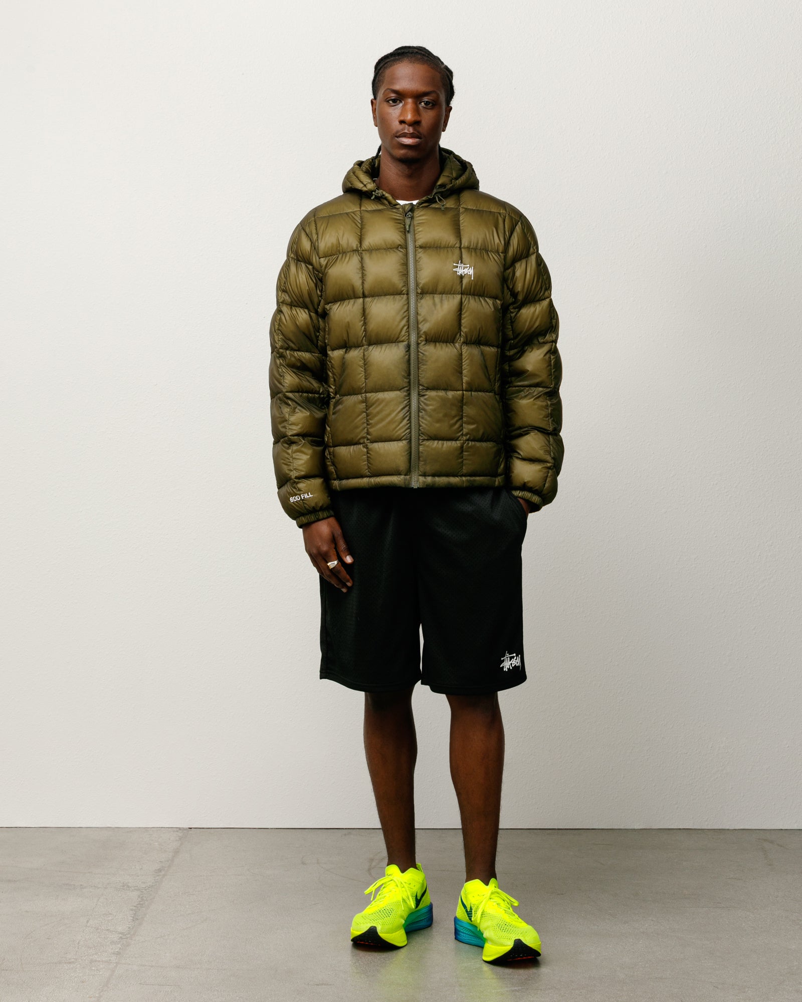 Midweight Hooded Puffer – Olive | Outerwear | Stüssy Europe