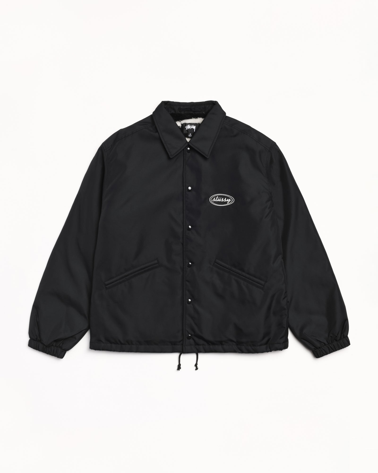 Coaches Jacket Mens Long Sleeve In Black