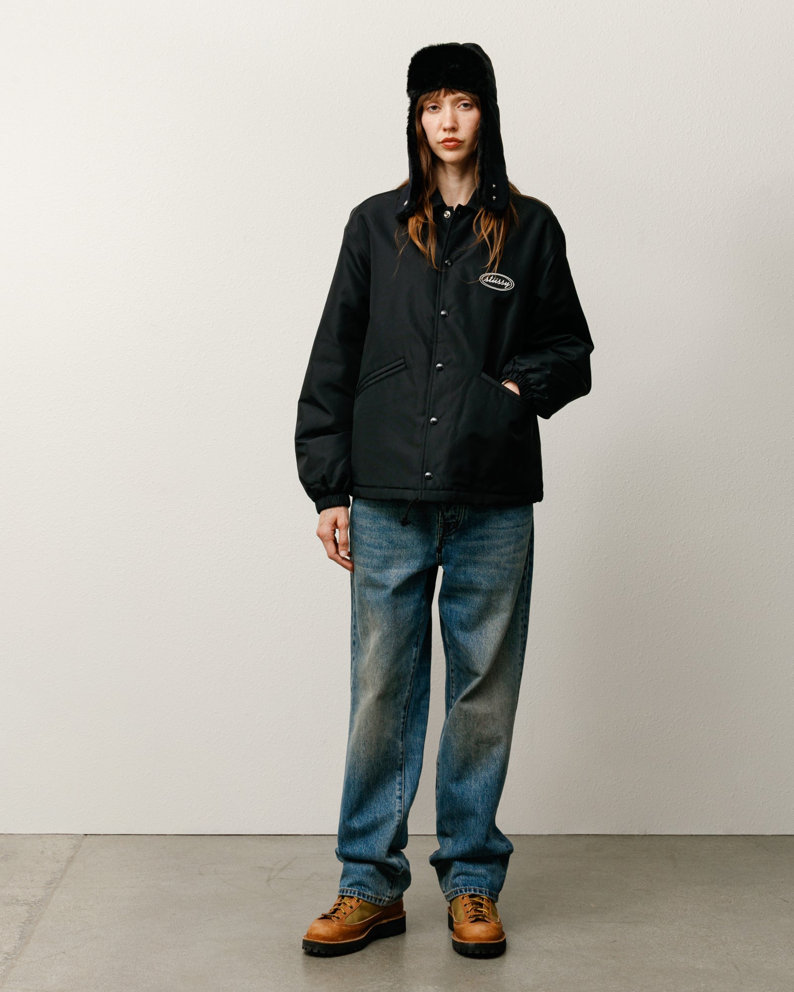Coaches Jacket – Black | Outerwear | Stüssy Europe