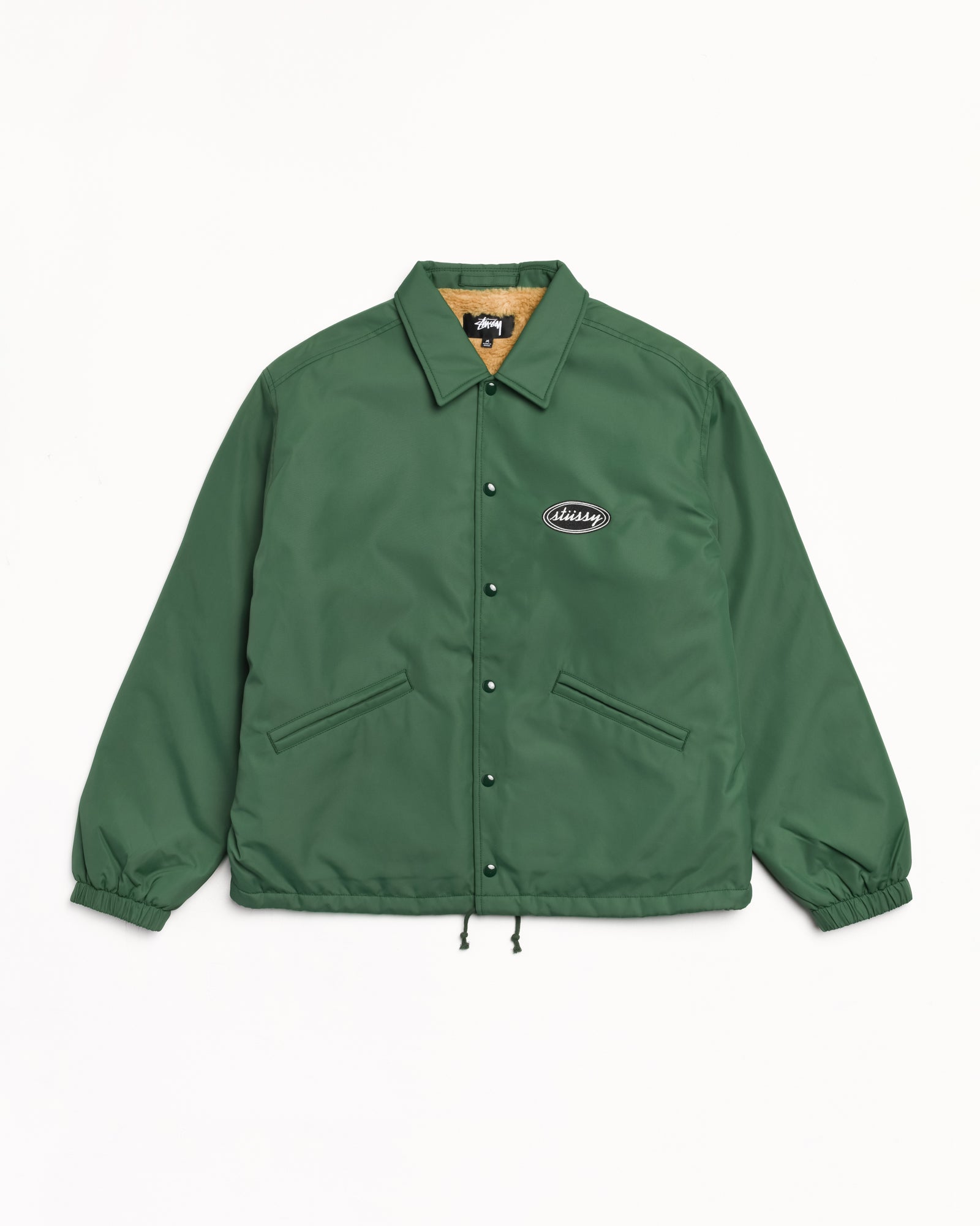 Coaches Jacket Mens Long Sleeve In Green