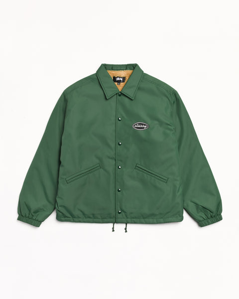 Coaches Jacket Mens Long Sleeve In Green