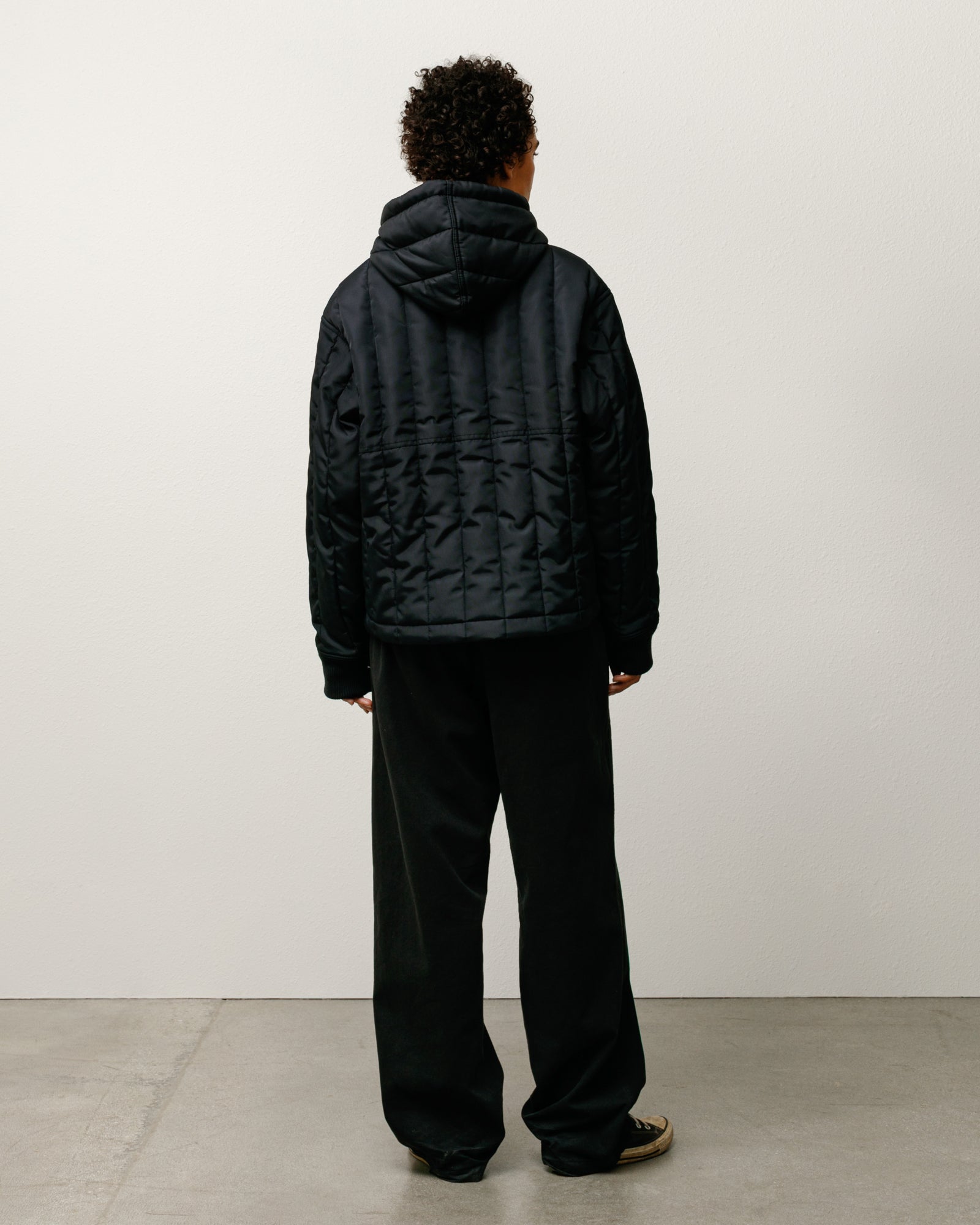 Quilted Nylon Work Jacket – Black | Outerwear | Stüssy Europe