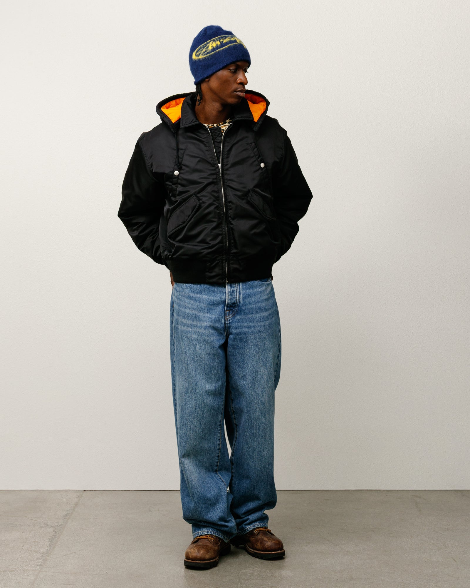 Flight Bomber – Black | Outerwear | Stüssy Europe