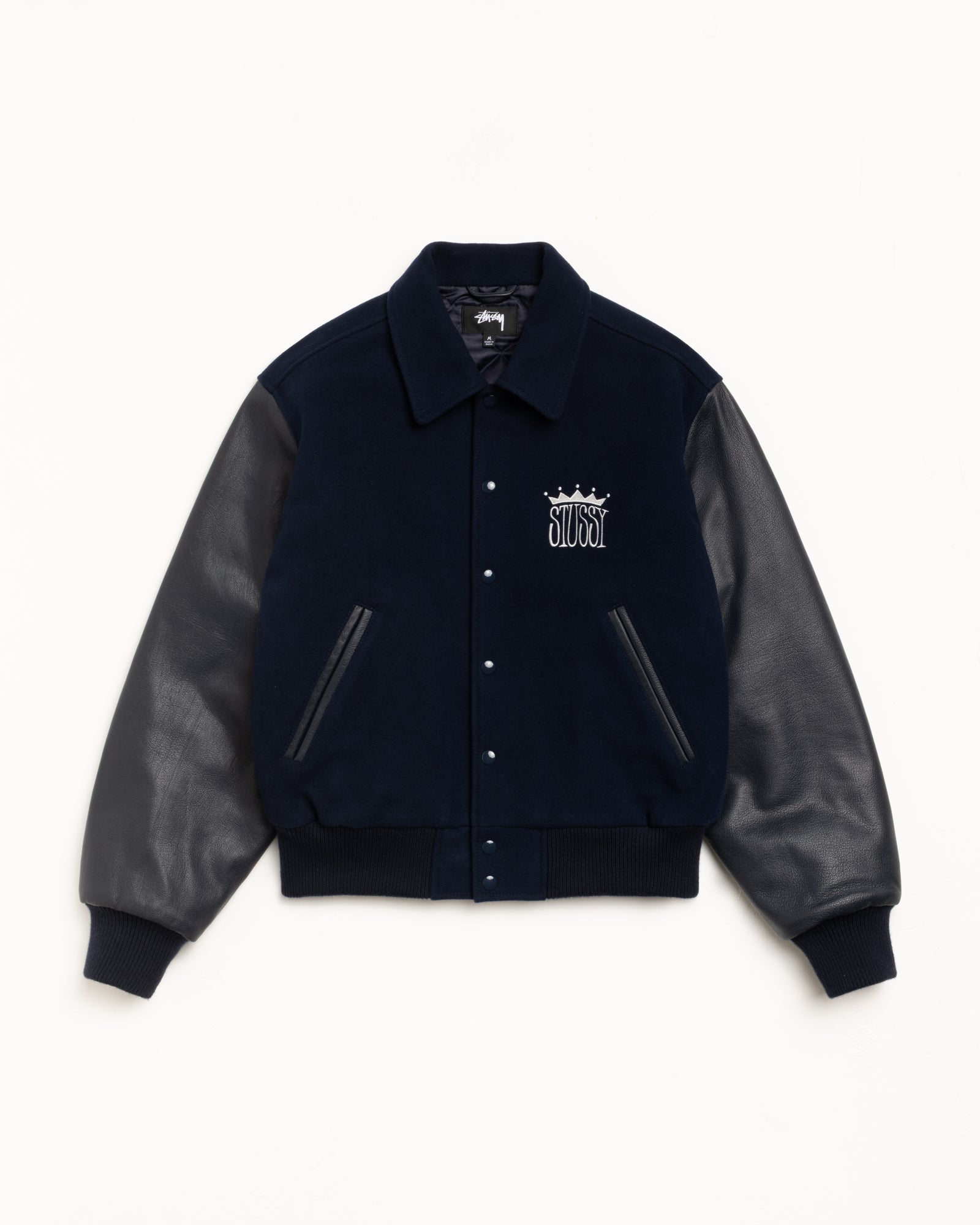 King Varsity Jacket – Navy | Outerwear | Stüssy Europe