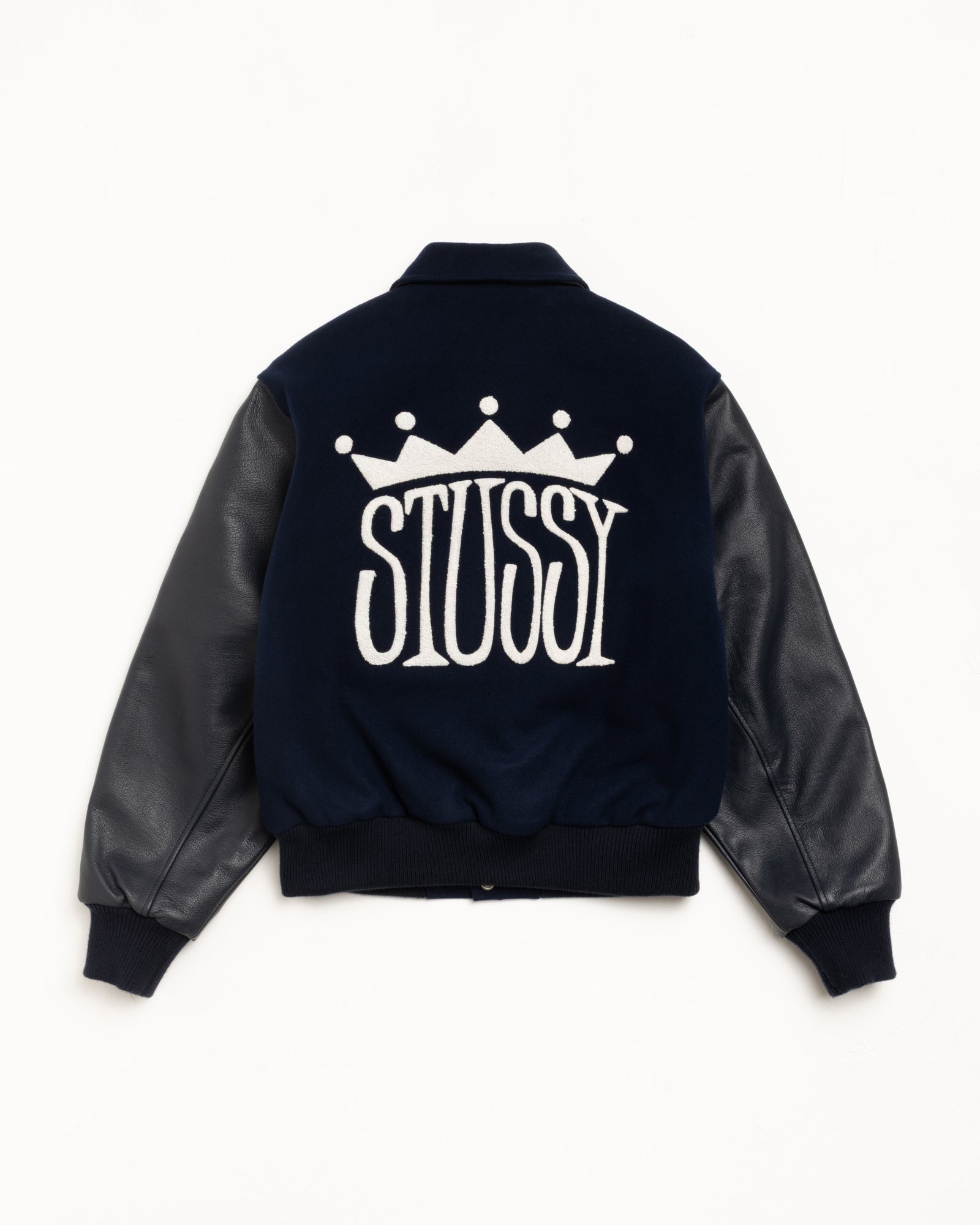 King Varsity Jacket – Navy | Outerwear | Stüssy Europe