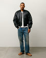 LEATHER BUILT BOMBER
