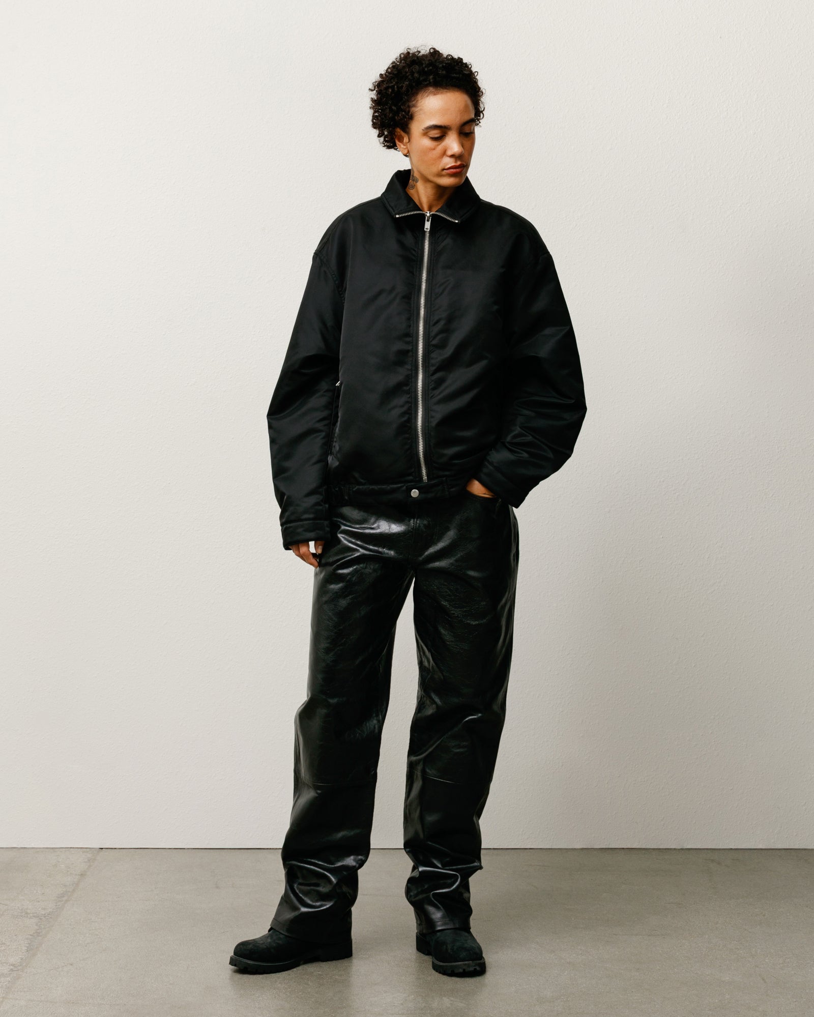 Pile Lined Zip Jacket – Schwarz | Oberbekleidung | Stüssy Europe