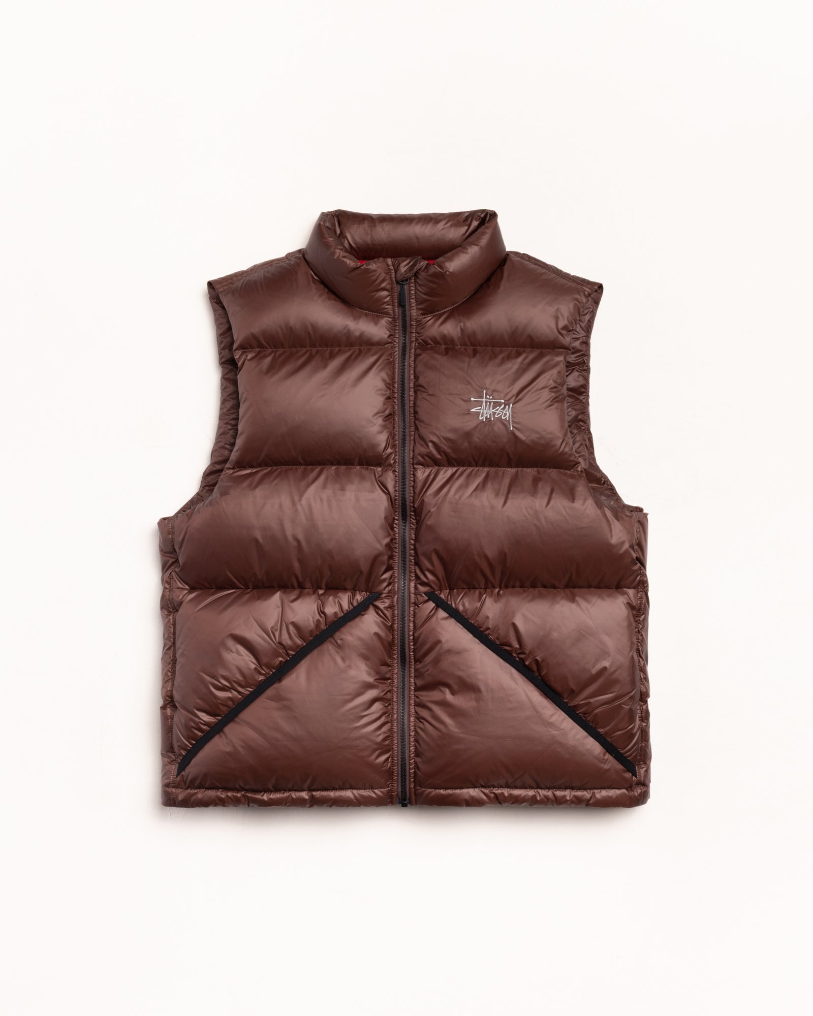 Micro Ripstop Down Vest – Brown | Outerwear | Stüssy Europe