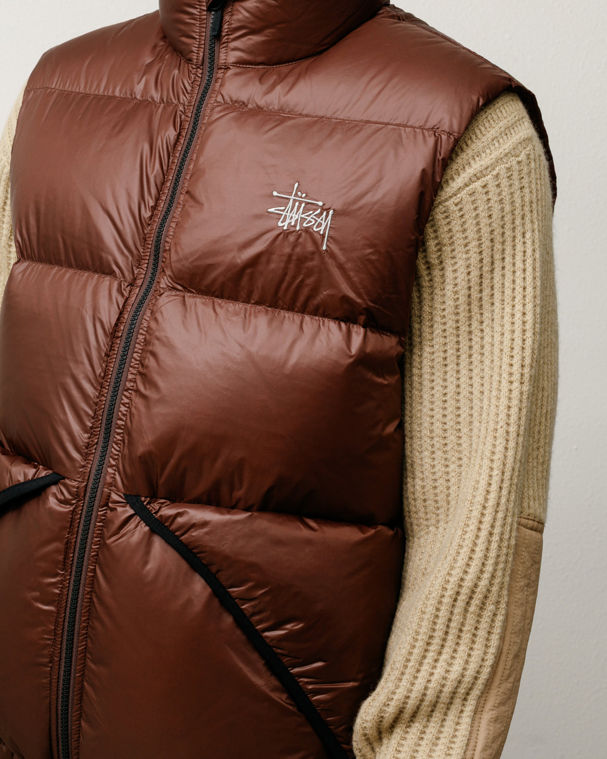 Micro Ripstop Down Vest – Brown | Outerwear | Stüssy Europe