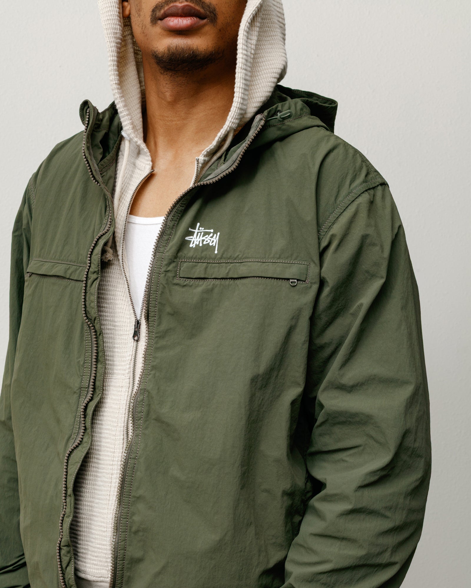 Lightweight Hooded Jacket – Olive | Outerwear | Stüssy Europe