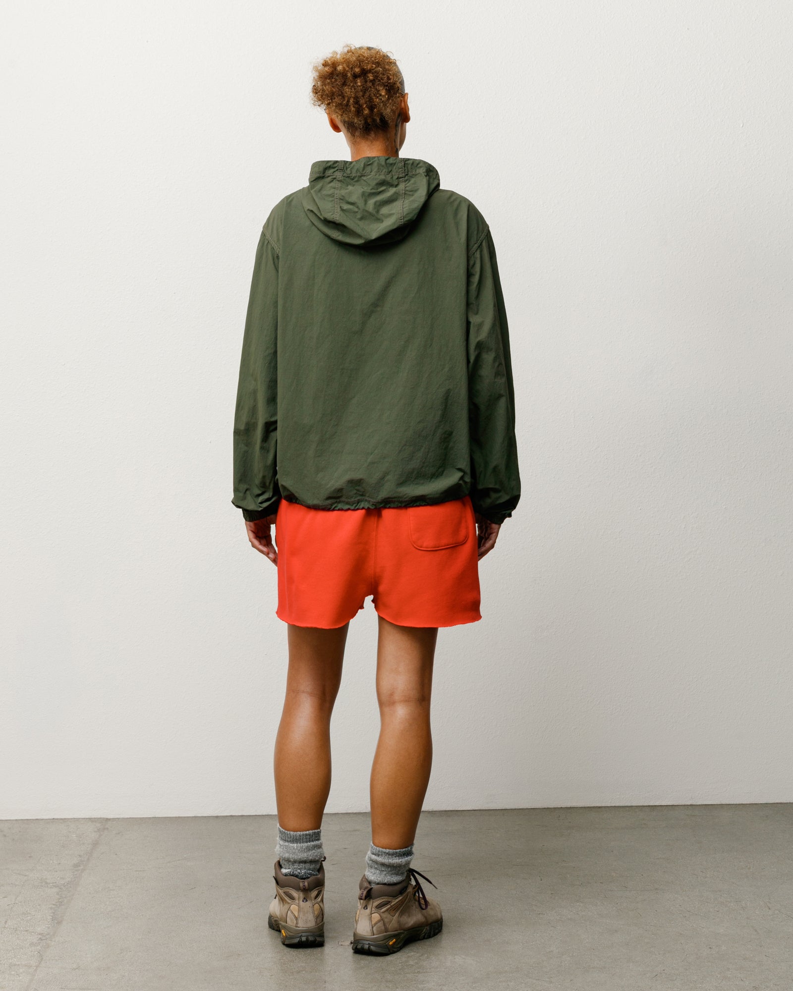 Lightweight Hooded Jacket Unisex Long Sleeve In Olive