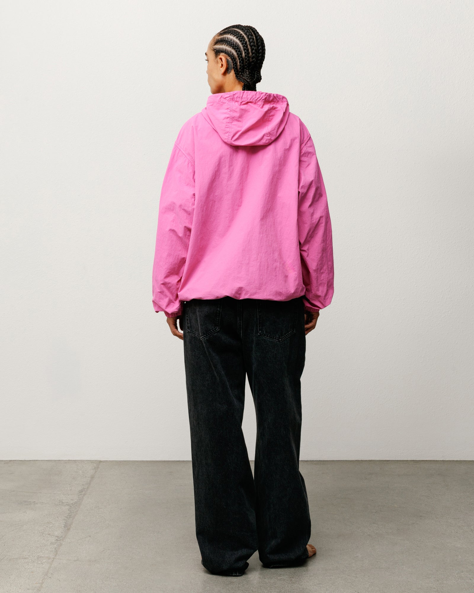 Lightweight Hooded Jacket Unisex Long Sleeve In Pink