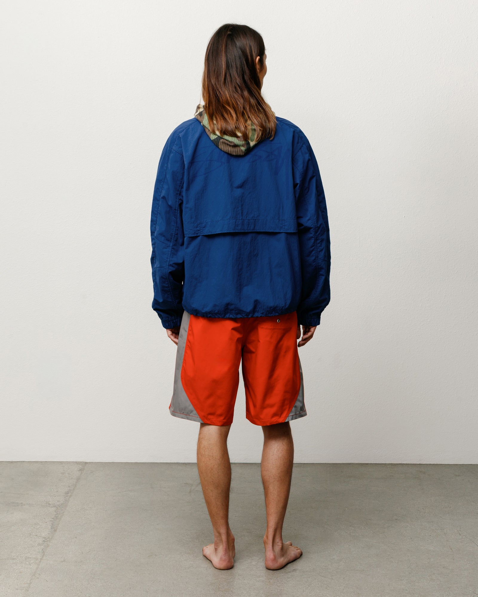 Lightweight Mock Jacket Unisex Long Sleeve In Blue